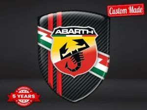 Fiat Abarth Parabrisas Autos Carreras Estrella Estilo Minimalista